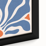 Bohemian Wall Art - Abstract Blue and Orange Boho Chic Canvas Print