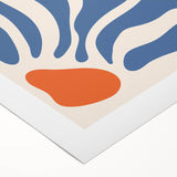 Bohemian Wall Art - Abstract Blue and Orange Boho Chic Canvas Print