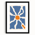 Boho Chic Wall Art - Abstract Blue and Orange Bohemian Canvas Print