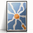 Boho Chic Wall Art - Abstract Blue and Orange Bohemian Canvas Print