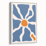 Boho Chic Wall Art - Abstract Blue and Orange Bohemian Canvas Print