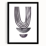 Bohemian Wall Art - Minimalist Black and White Abstract Canvas Print
