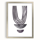 Bohemian Wall Art - Minimalist Black and White Abstract Canvas Print