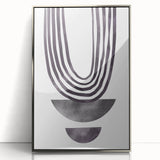 Bohemian Wall Art - Minimalist Black and White Abstract Canvas Print