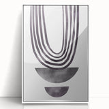 Bohemian Wall Art - Minimalist Black and White Abstract Canvas Print