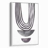 Bohemian Wall Art - Minimalist Black and White Abstract Canvas Print