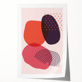 Boho Wall Art - Abstract Pink and Red Modern Bohemian Canvas Print