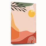 Boho Wall Art - Abstract Sun and Nature-Inspired Bohemian Canvas Print