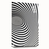 Optical Illusion Art - Black and White Geometric Spiral Design