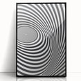 Optical Illusion Art - Black and White Geometric Spiral Design