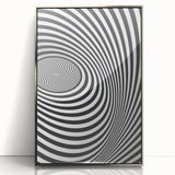 Optical Illusion Art - Black and White Geometric Spiral Design