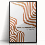 Bohemian Abstract Line Art | Eclectic Bauhaus Boho Decor Canvas Print