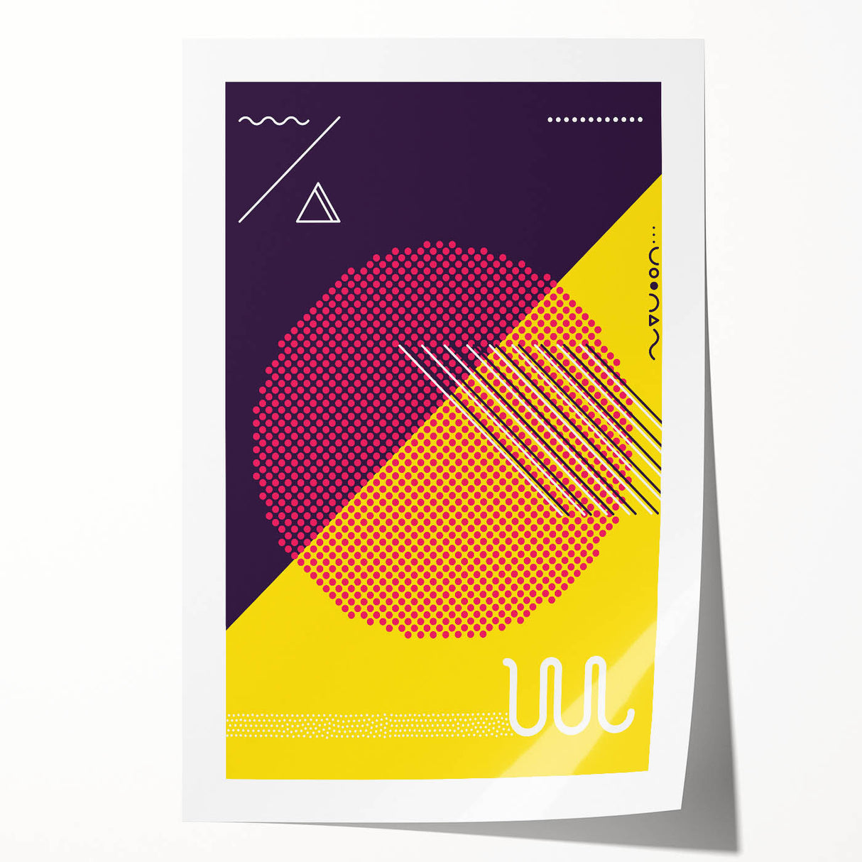 Bold Geometric Pop Art - Retro Circle and Pattern Wall Art
