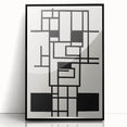 Bohemian Wall Art - Black & White Eclectic Boho Decor with Geometric Style