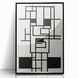 Bohemian Wall Art - Black & White Eclectic Boho Decor with Geometric Style