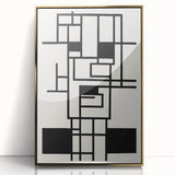 Bohemian Wall Art - Black & White Eclectic Boho Decor with Geometric Style