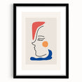 Bohemian Line Art - Modern Boho Decor Canvas with Abstract Face Illustration