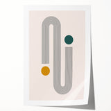 Modern Bohemian Wall Art - Geometric Boho Decor Canvas with Minimalist Design