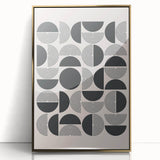 Bohemian Wall Art - Black & White Geometric Boho Decor Canvas