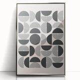 Bohemian Wall Art - Black & White Geometric Boho Decor Canvas