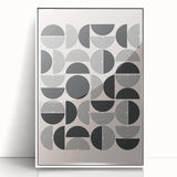 Bohemian Wall Art - Black & White Geometric Boho Decor Canvas