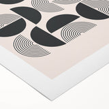 Bohemian Wall Art - Black & White Geometric Boho Decor Canvas