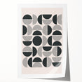 Bohemian Wall Art - Black & White Geometric Boho Decor Canvas