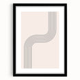 Minimalist Bohemian Wall Art - Geometric Boho Decor Canvas with Curved Lines