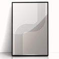 Minimalist Bohemian Wall Art - Geometric Boho Decor Canvas with Curved Lines