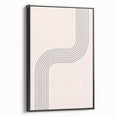 Minimalist Bohemian Wall Art - Geometric Boho Decor Canvas with Curved Lines