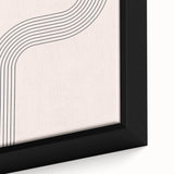 Minimalist Bohemian Wall Art - Geometric Boho Decor Canvas with Curved Lines