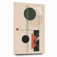 Abstract Bohemian Wall Art - Geometric Boho Decor Canvas with Earthy Tones