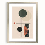 Abstract Bohemian Wall Art - Geometric Boho Decor Canvas with Earthy Tones