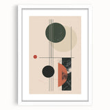 Abstract Bohemian Wall Art - Geometric Boho Decor Canvas with Earthy Tones