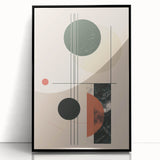 Abstract Bohemian Wall Art - Geometric Boho Decor Canvas with Earthy Tones
