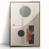 Abstract Bohemian Wall Art - Geometric Boho Decor Canvas with Earthy Tones