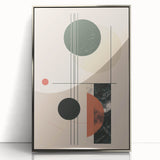 Abstract Bohemian Wall Art - Geometric Boho Decor Canvas with Earthy Tones