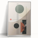 Abstract Bohemian Wall Art - Geometric Boho Decor Canvas with Earthy Tones