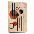 Abstract Bohemian Wall Art - Geometric Boho Decor Canvas with Earthy Hues