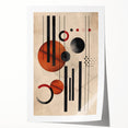 Abstract Bohemian Wall Art - Geometric Boho Decor Canvas with Earthy Hues