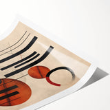 Abstract Bohemian Wall Art - Geometric Boho Decor Canvas with Earthy Hues