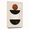 Minimalist Bohemian Wall Art - Geometric Boho Decor Canvas with Earthy Tones
