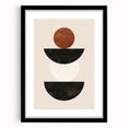Minimalist Bohemian Wall Art - Geometric Boho Decor Canvas with Earthy Tones
