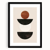Minimalist Bohemian Wall Art - Geometric Boho Decor Canvas with Earthy Tones