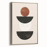 Minimalist Bohemian Wall Art - Geometric Boho Decor Canvas with Earthy Tones