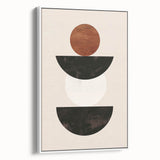 Minimalist Bohemian Wall Art - Geometric Boho Decor Canvas with Earthy Tones
