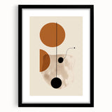 Modern Bohemian Wall Art - Geometric Boho Decor Canvas with Warm Earthy Tones