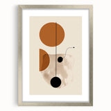 Modern Bohemian Wall Art - Geometric Boho Decor Canvas with Warm Earthy Tones