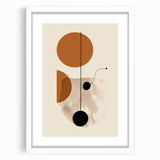 Modern Bohemian Wall Art - Geometric Boho Decor Canvas with Warm Earthy Tones