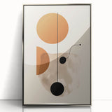 Modern Bohemian Wall Art - Geometric Boho Decor Canvas with Warm Earthy Tones